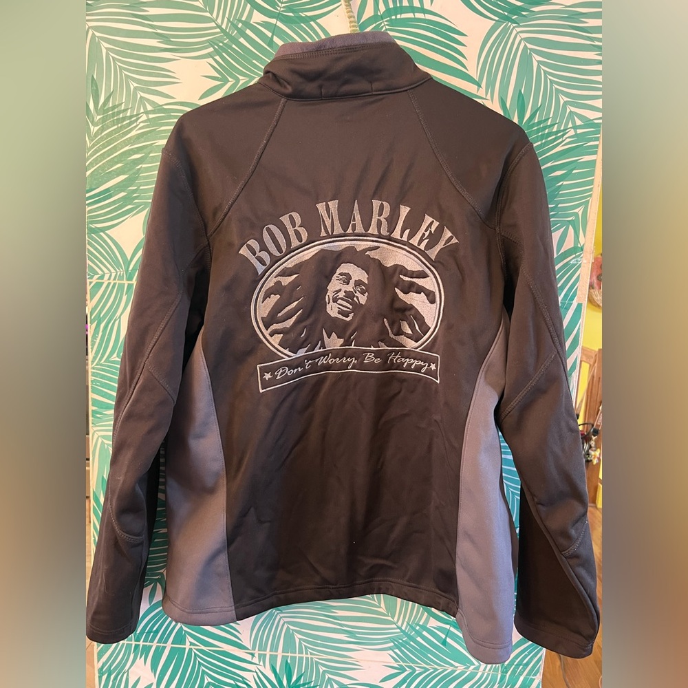 Port Authority Bob Marley Jacket Black Size L 
Don’t worry be happy on front